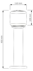 Lampada da esterno MADRID 1xE27/12W/230V 40 cm IP44 nera
