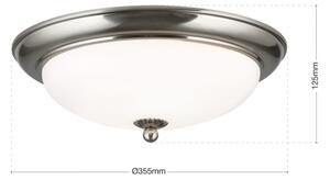 Orion - Plafoniera EMPIRA 2xE27/40W/230V diam. 35,5 cm cromo opaco