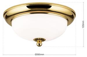 Orion - Plafoniera EMPIRA 2xE14/40W/230V diam. 26,5 cm dorata