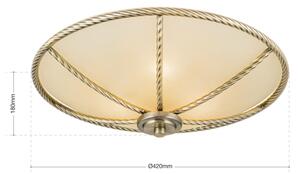 Orion - Plafoniera MAURO 3xE27/60W/230V diam. 42 cm bronzo