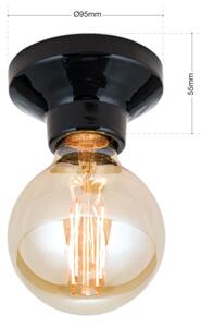 Orion - Plafoniera FROST 1xE27/60W/230V nera