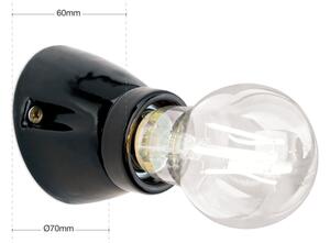 Orion - Applique FROST 1xE27/60W/230V nera