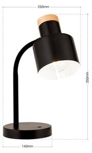 Orion - Lampada da tavolo GILI 1xE27/40W/230V nera