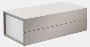 Pezzani Console per ingresso con contenitore grande a 2 cassetti Due Legno Grigio Tortora/Bianco Opaco