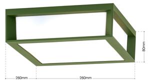 Orion - Lampada da esterno HENRY 2xE27/15W/230V 26x26 cm IP44 verde