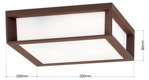 Orion - Lampada da esterno HENRY 2xE27/15W/230V 26x26 cm IP44 marrone