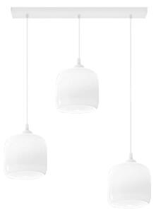 Lampadario perenz illumina anima s3 br b 6951b 6952b 8034b e27 led vetri soffiati bianco lucido base bianca - Perenz
