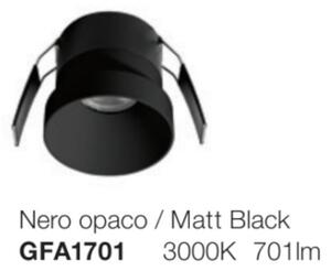 Faretto incasso gea led gfa1701 led ip44 alluminio nero cartongesso - Gea Led