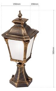 Orion - Lampada da esterno AIKO 1xE27/60W/230V 59 cm IP23 bronzo/patina