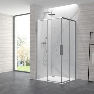 Kamalu box doccia 70x70cm angolare porte scorrevoli finitura cromo | kla1000c