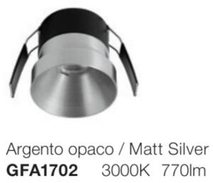 Faretto incasso gea led gfa1702 led ip44 alluminio argento cartongesso - Gea Led