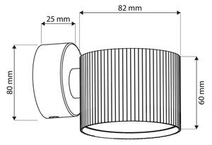 Brilagi - LED Applique da parete orientabile STRIPY 1xGX53/15W/230V nera