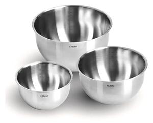 Set di ciotole argentate in acciaio inox 3 pz ø 24 cm Lucca 3.0 – FABINI