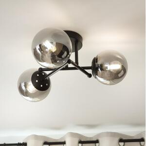 Brilagi - Lampadario a soffitto MALIVA 3xE14/15W/230V nero/fumé