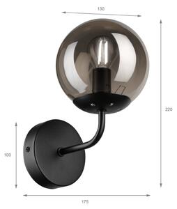 Brilagi - Lampada da parete MALIVA 1xE14/15W/230V nero/fumé