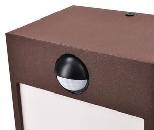 Brilagi-LED Applique da esterno con sensore TERNI LED/12W/230V marrone IP44