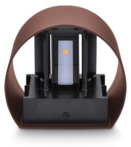 Brilagi - Lampada da parete LED per esterni RONDO LED/6W/230V marrone IP54