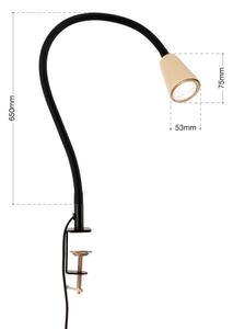 Orion - Lampada da tavolo flessibile con clip DOTTY 1xGU10/10W/230V beige/nero