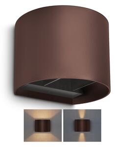 Brilagi - Lampada da parete LED per esterni RONDO LED/6W/230V marrone IP54