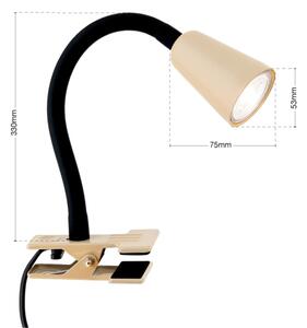 Orion - Lampada da tavolo flessibile con clip DOTTY 1xGU10/10W/230V beige/nero
