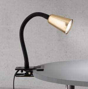 Orion - Lampada da tavolo flessibile con morsetto DOTTY 1xGU10/10W/230V ottone/nero