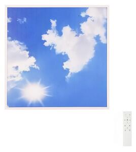 Brilagi-LED Pannello dimmerabile SLIMFRAME SKY LED/58W/230V 60x60 cm argento/blu + telecomando