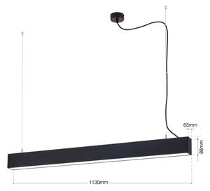 Orion - Lampada LED da soffitto/sospensione 2 in 1 PALKKI LED/38W/230V 3000/4000/5000K nera