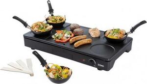 Set mini wok, crepe maker e grill 1000w nero Domo DO8712W