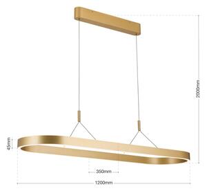 Orion - Lampadario LED sospeso a cavo CARRARA LED/80W/230V 2700/3000/4000K oro