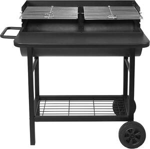 Barbecue a carbonella 39,5x35,5cm con carrello Red deco ALABAMA