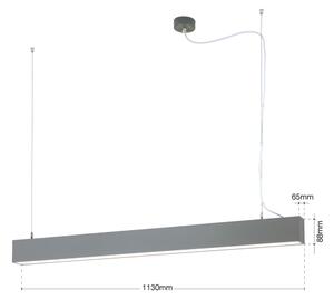 Orion- Lampada LED da soffitto/sospensione 2 in 1 PALKKI LED/38W/230V 3000/4000/5000K grigio