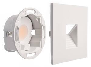 Deko-Light Applique a LED da incasso SET Alwaid, bianco 8 x cm, livello 2.700 K Alwaid, Bianco / Opale, Corridoio, Alluminio, Moderno, Faretto da incasso a parete