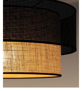Plafoniera BORHO 1xE27/60W/230V, diam. 50 cm, nero/iuta