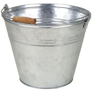 Secchio BURI Zinkeimer da 10 litri con manico in legno, secchio in metallo, decorazione da giardino, vaso per piante, fioriere