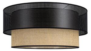 Plafoniera BORHO 1xE27/60W/230V, diam. 50 cm, nero/iuta