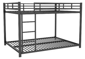 Letto a castello per bambini in metallo 140x200 cm, senza materasso, Nero