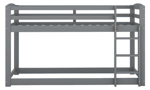 Letto a castello per bambini 90x200 cm, struttura in legno, senza materasso, Grigio