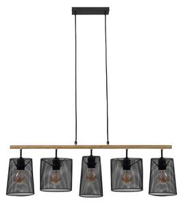 Brilo 4078-054 - Lampadario sospeso con cavo WOOD & STYLE 5xE27/60W/230V