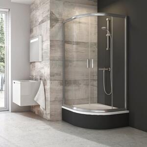 Ravak Blix box doccia 90x90 cm semicircolare bianco lucida/vetro trasparente 3B270140Z1