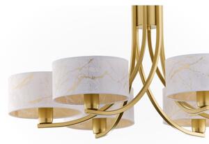 Jupiter 2098 - Lampadario a catena ARTHUR 6xE27/15W/230V bianco/oro/effetto marmo
