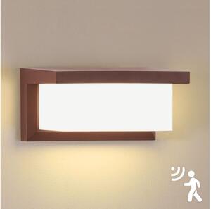 Brilagi - Lampada da parete LED per esterni con sensore BRICKY LED/12W/230V marrone IP54