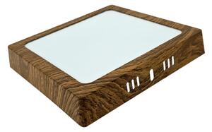 Plafoniera LED BLOCK LED/12W/230V 4200K 16,3x16,3 cm marrone
