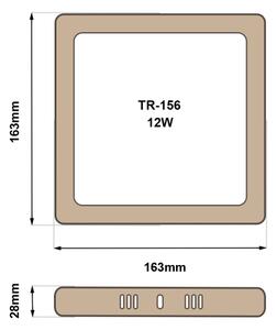 Plafoniera LED BLOCK LED/12W/230V 4200K 16,3x16,3 cm marrone