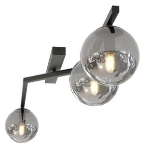 Plafoniera NATON 3xE14/10W/230V nero/fumé