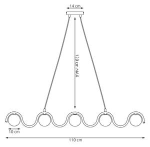Lampadario sospeso a cavo SINUS 5xG9/8W/230V bianco