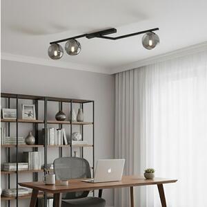 Plafoniera NATON 3xE14/10W/230V nero/fumé
