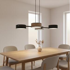 Lampadario a sospensione con cavo DRUMZ 4xE14/10W/230V nero/marrone/grigio