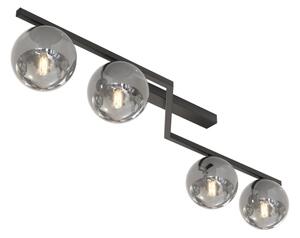 Plafoniera NATON 4xE14/10W/230V nero/fumé