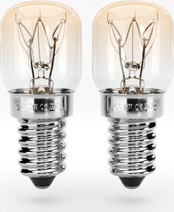 ABSINA 2x lampadina da forno 15W E14 - Lampada da forno fino a 300 gradi resistente al calore per microonde e sale - Lampada da forno