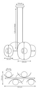 Lampadario a sospensione con cavo ELEMENTI 4xG9/8W/230V beige
